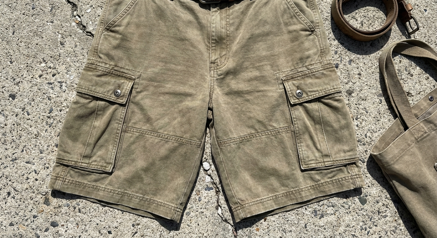 Koncrete Lab Utility Cargo Shorts functional workwear short