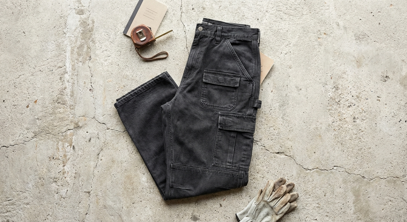 Koncrete Lab Wide-Leg Work Pants oversized utility pant
